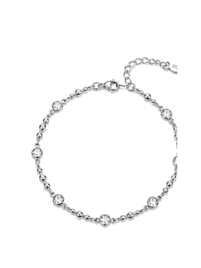 Solitaire Bezel Anklet