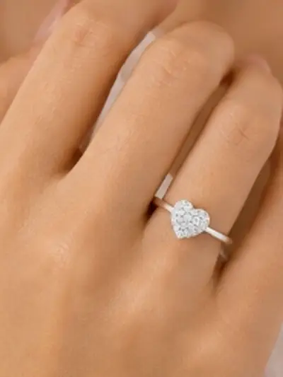 Full Heart Pavé Worn